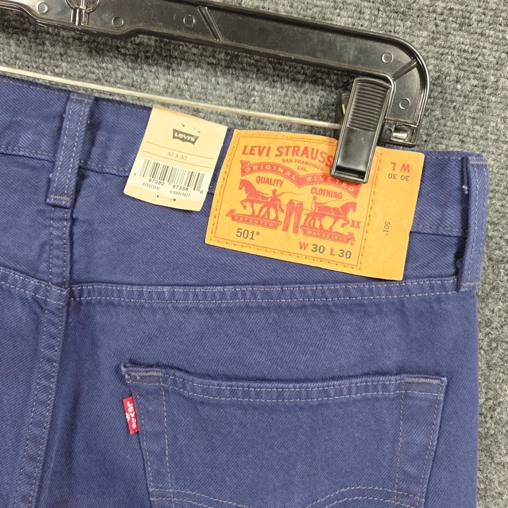 Levi's 501‎ Original Jeans Mens 30x30 Blue 100% Cotton Straight Leg Jeans New